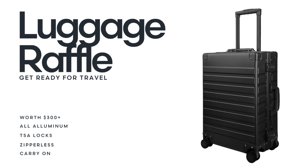 Luggage giveaway banner